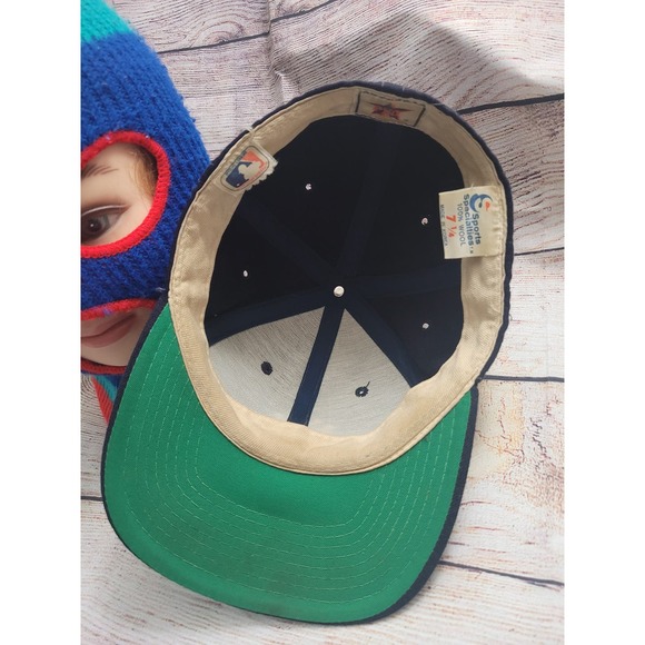 Vintage New York Yankees Hat Cap Fitted 7 1/4 Sports Specialties Pro Blue - Picture 6 of 7